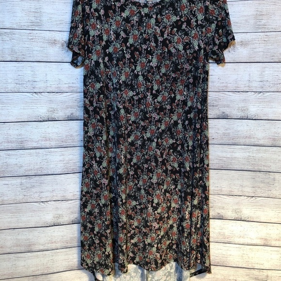 LuLaRoe Flower Pattern Carly Dress - Picture 2 of 7